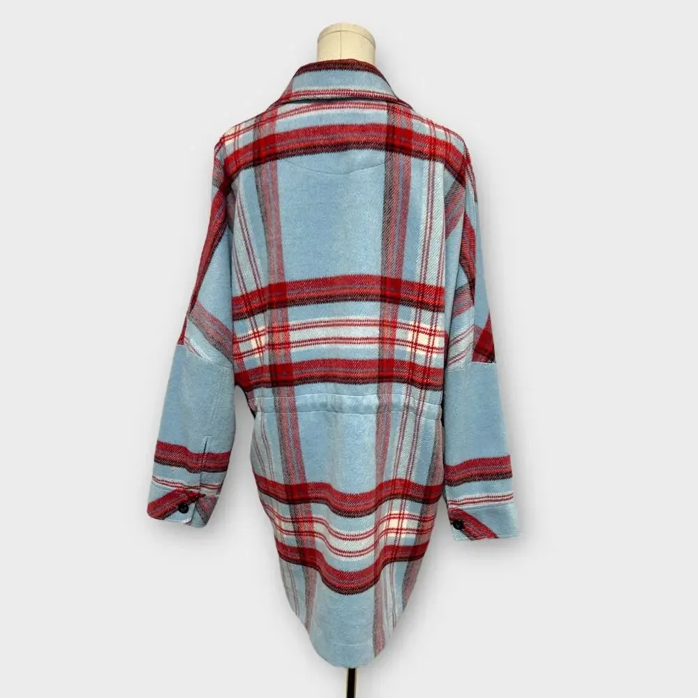 We The Free Down For You Plaid Shirt Jacket Size Medium